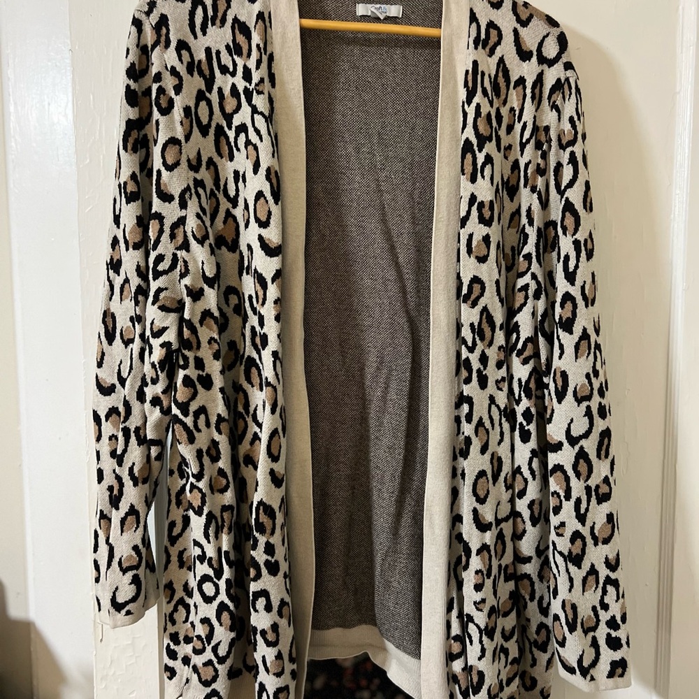 Croft & Barrow Animal Print Cardigan